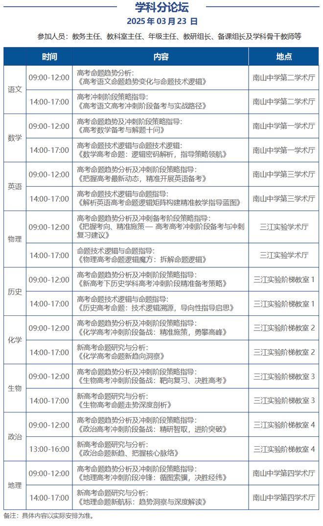 专家阵容公布！南山中学教育艺术节即将重磅开幕(图18)