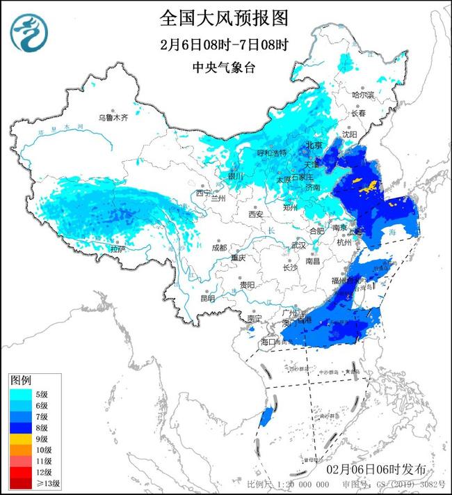 大风黄色预警：京津冀等地部分地区最大阵风可达9至10级