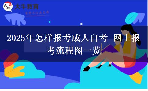 2025年怎样报考成人自考 网上报考流程图一览