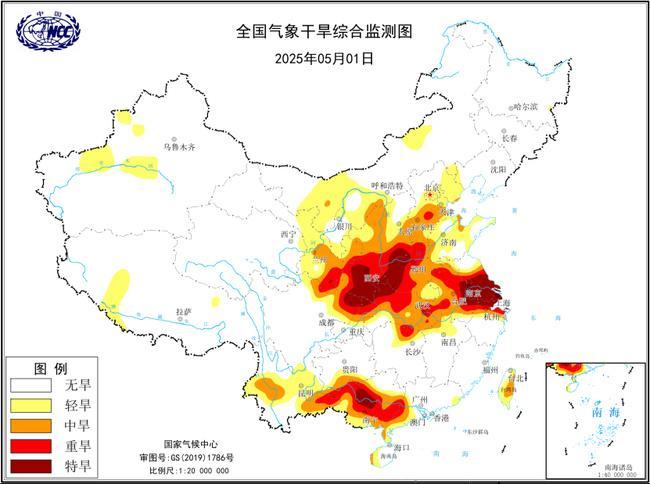 气象干旱黄色预警：9省区部分地区存在中度及以上气象干旱